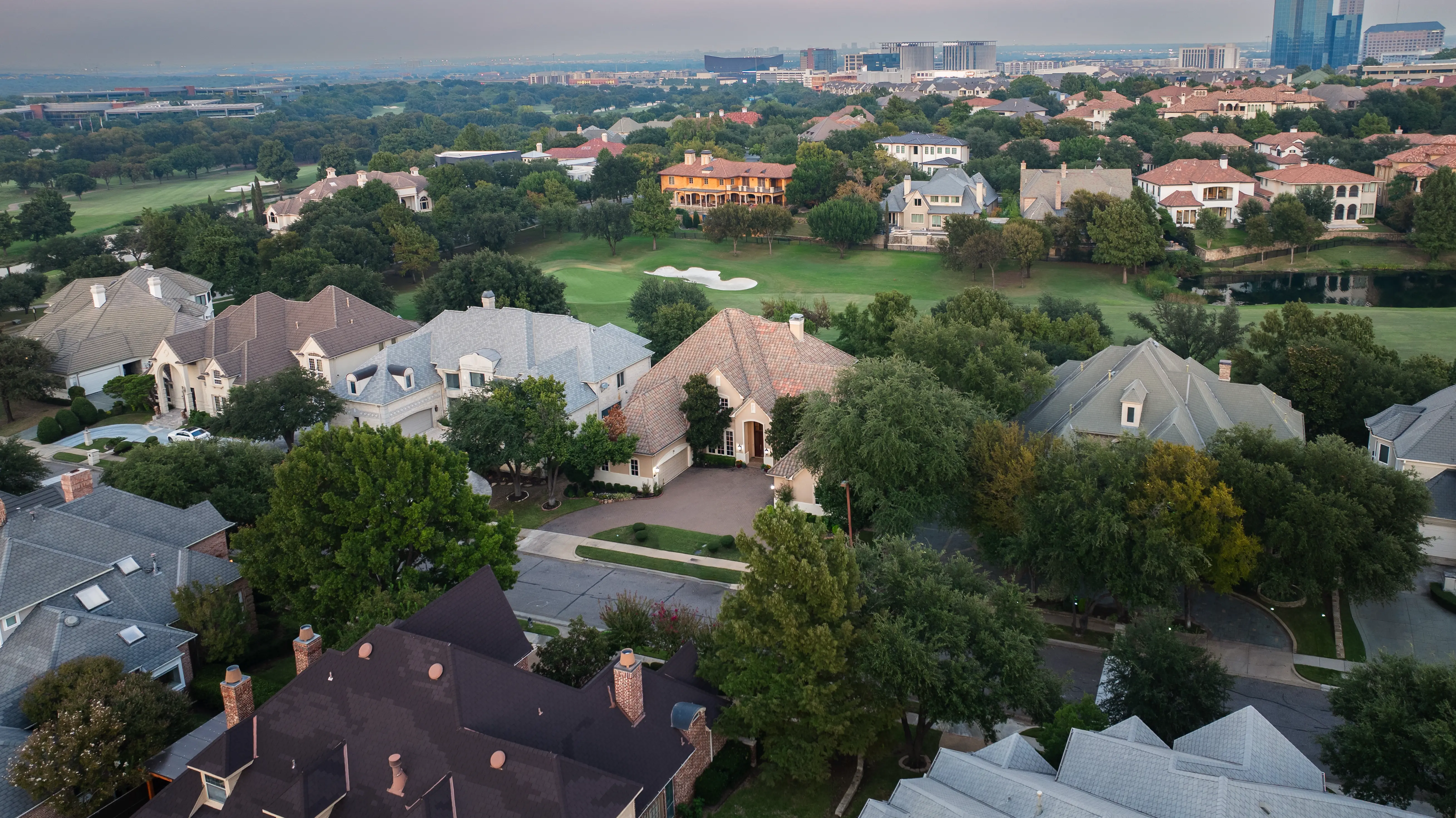 Aerial golf course